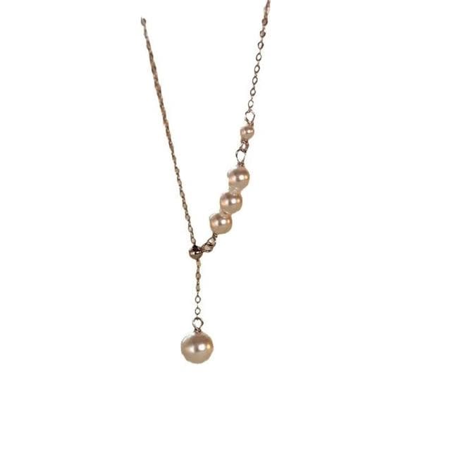 項鏈 新款珍珠項鏈輕奢小眾流蘇鏈潮年輕感鎖骨鏈女可調節直播 項鍊女珍珠項鍊時尚百搭吊墜項鍊長項鍊飾品毛衣鍊生日禮物