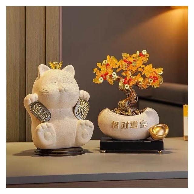 台灣熱賣/高品質 招財貓 入厝禮物 招財擺飾 前臺擺件 家居裝飾品 開業禮物 客廳裝飾 喬遷禮品 交換禮物