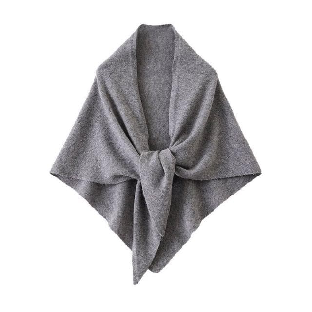 比比優 100%羊毛披肩三角巾女針織領巾護頸披肩秋冬新披肩外搭圍巾批