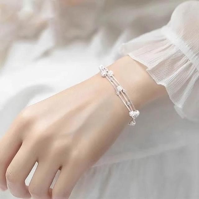 999純銀三生三世足銀手鏈送女朋友ins百搭小眾