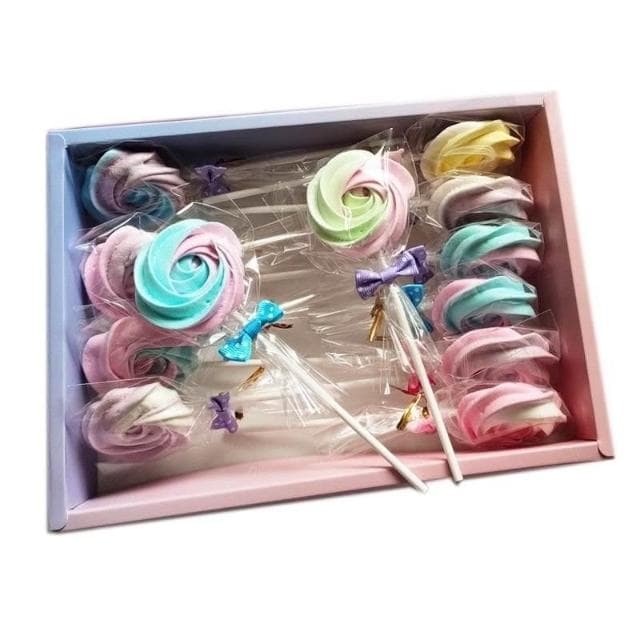 Lucky520馬林糖果糖 玫瑰形狀裝飾棒棒糖 七夕情人節禮物網紅糖