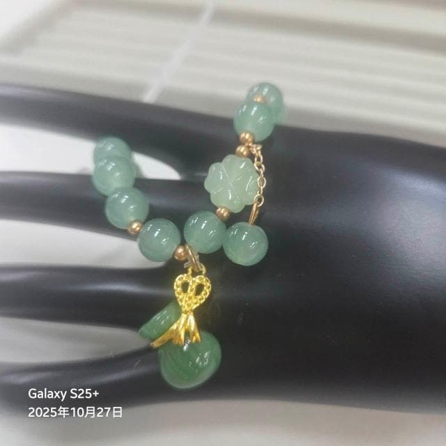 玉石葫蘆吊飾手鍊、玉石錢幣吊飾手鍊