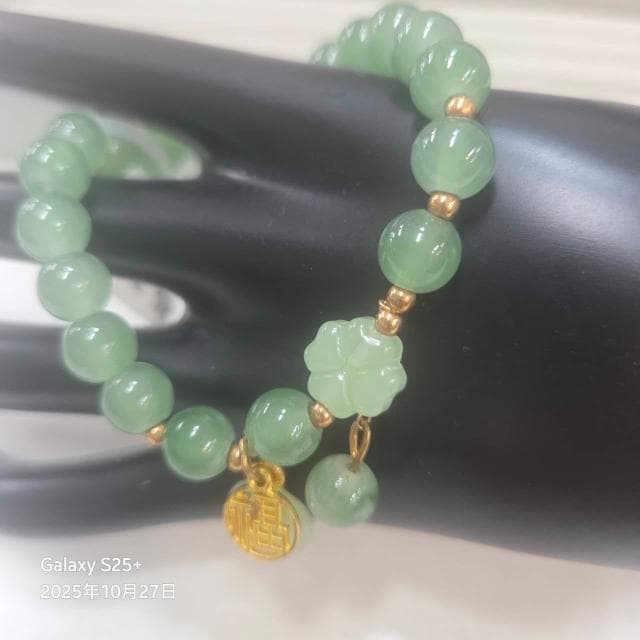 玉石葫蘆吊飾手鍊、玉石錢幣吊飾手鍊