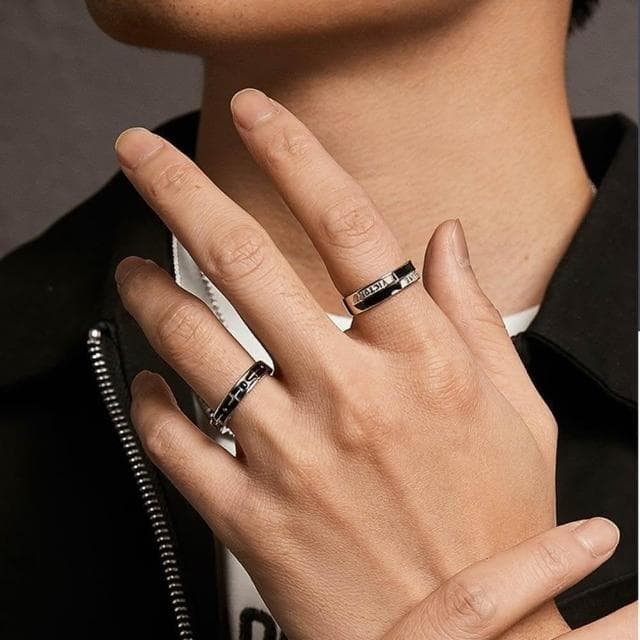 【Porabella】925純銀戒指 勝利星芒戒指 閃星戒指 小眾ins 可調開口式戒指 生日禮物送男友 銀戒Rings