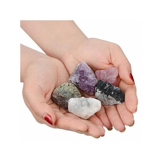 念念不忘水晶專賣 5種水晶原礦套裝 礦石禮盒套裝 礦石教學器材 擴香石 水晶擴香 水晶香薰石 水晶