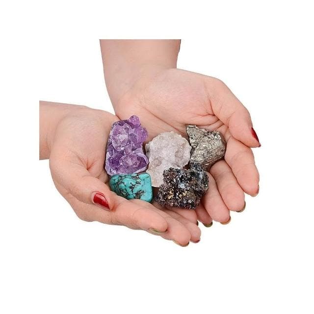 念念不忘水晶專賣 5種水晶原礦套裝 礦石禮盒套裝 礦石教學器材 擴香石 水晶擴香 水晶香薰石 水晶