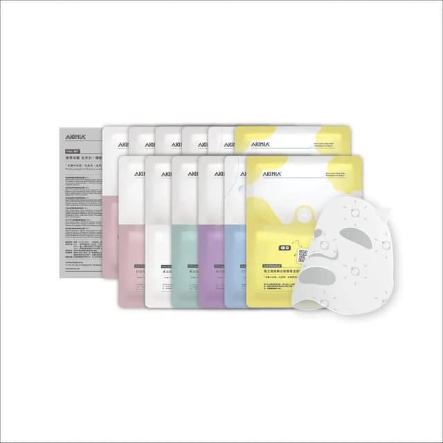 【AKIMIA】保濕 緊緻 美白 修護 抗痘 透亮 微電流面膜 12片組 ( MIT品牌 / 生日禮物 / 畢業禮物 )