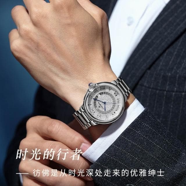 路易爵倫高級感情侶手錶批發精緻防水小眾輕奢鋼帶假機械石英手錶