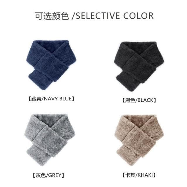圍巾男保暖圍巾時尚簡約純色男士毛絨圍巾北極絨護頸禦寒圍脖戶外防寒圍脖男士時尚保暖質感親膚圍巾圍脖防風圍脖披肩男士針織圍巾
