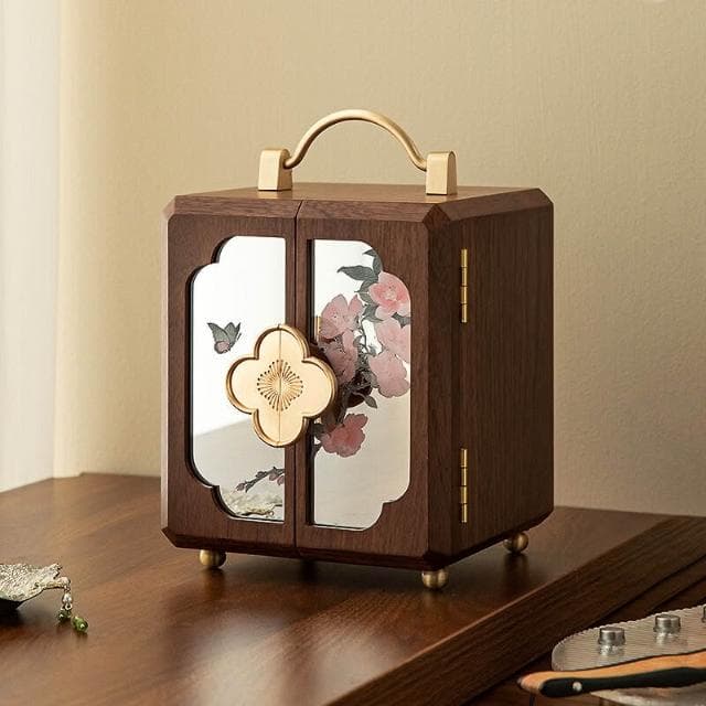 儒雅家具 免稅免運 木質首飾盒收納盒高檔精致2025年新款項鏈飾品盒新中式情人節禮物