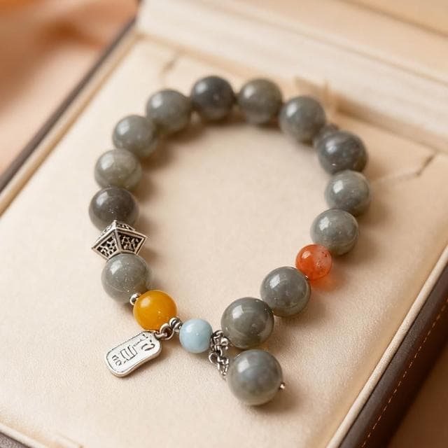 【Paiya 派亞】【設計款多寶手串】11.9mm煙紫和田玉配南紅蜜蠟海紋石 | 高級感文玩手鍊