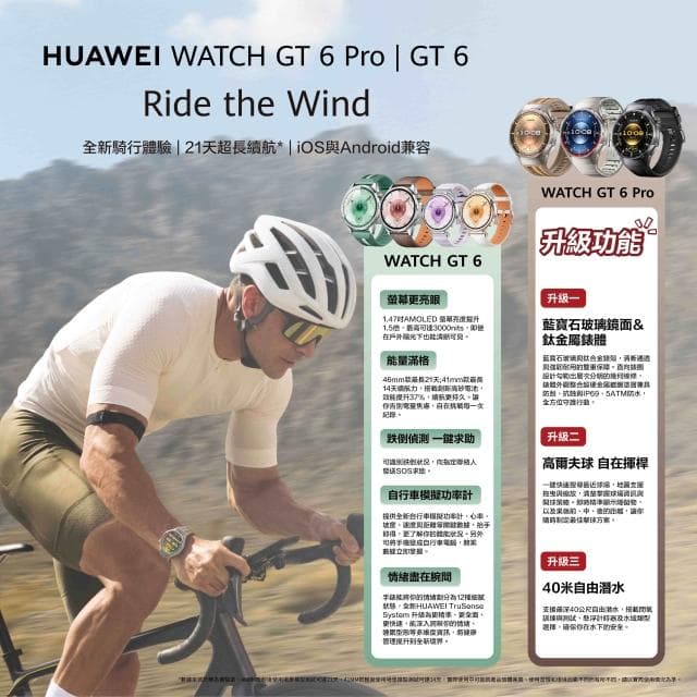 【HUAWEI 華為】HUAWEI 華為 WATCH GT6 41mm GPS 幾何時尚智慧手錶 贈 FREE BUDS3 7-11禮券