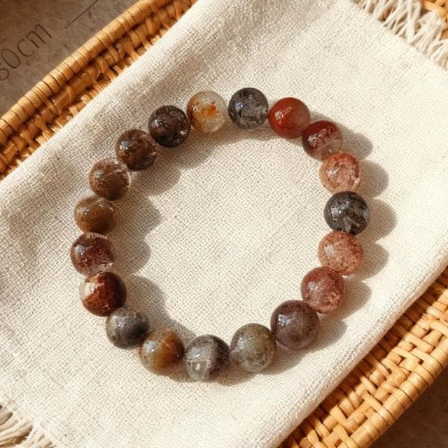 【Paiya 派亞】淨體9-11MM天然彩幽靈綠幽靈楓葉幽靈半盆聚寶盆手串手鍊