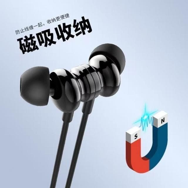 頸掛式立體聲音樂入耳式掛脖雙耳運動跑步藍牙無線耳機長待機批發