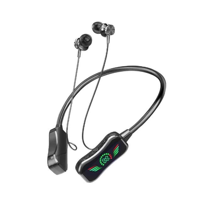 頸掛式立體聲音樂入耳式掛脖雙耳運動跑步藍牙無線耳機長待機批發