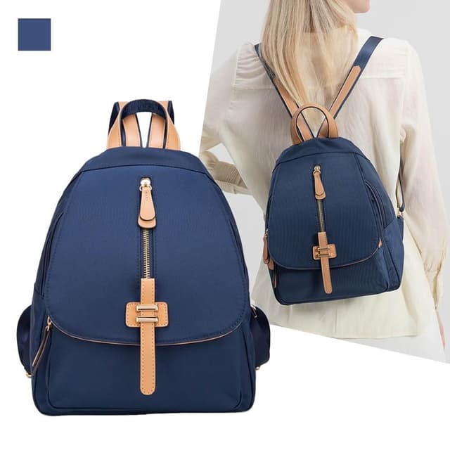 【MoonDy】包包 後背包 小包包 尼龍後背包 深藍色包包 雙肩包 背包 過夜包 旅行背包 可愛包包 媽媽包 生日禮物 女生實用