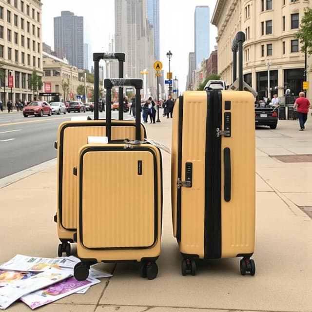  麥拉倫前開PC旅行箱 電子紋防刮 防盜拉鍊 杯架 剎車輪 旅行箱 9比1大容量 行李箱 登機箱