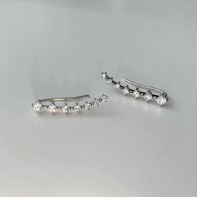 排鑽 耳環 造型 耳扣 亮鑽 閃鑽 現貨 閃亮 質感 女生耳環 耳飾 鋯石 獨特 耳勾 氣質 輕奢 優雅 SE124