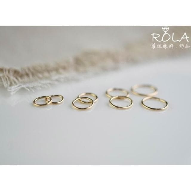 ROLA蘿拉銀飾.飾品 “現貨當天出” //一對價// 簡單圓形999/925純銀穿入式耳圈耳骨圈耳骨針耳環 1-2左