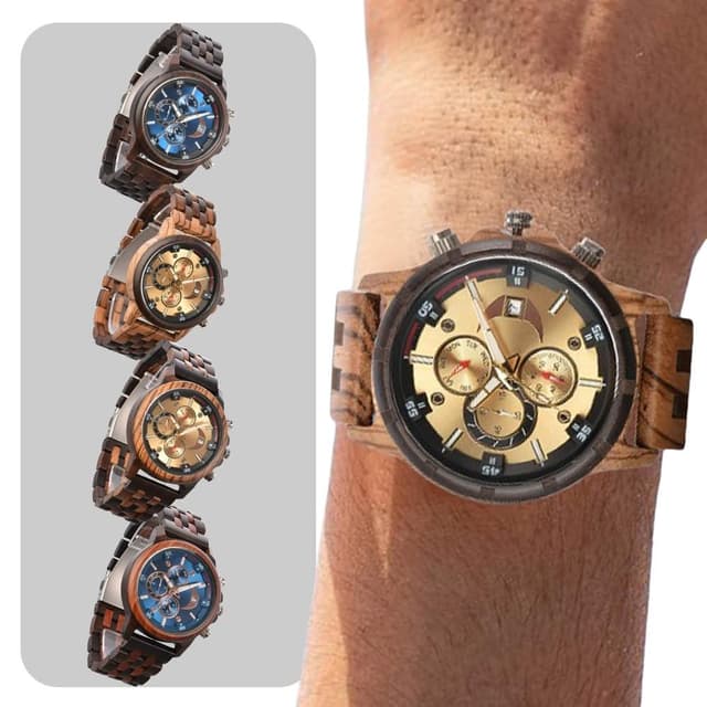 【LEEHER】手錶/木質腕錶/木頭錶/石英錶/腕錶/檀木錶帶/男生手錶/檀木手錶/木錶/指針手錶/檀木石英錶/