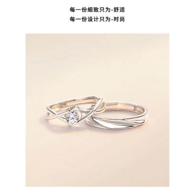 LNIEER999純銀愛之永恆情侶對戒男女款戒指生日禮物禮盒裝送女友