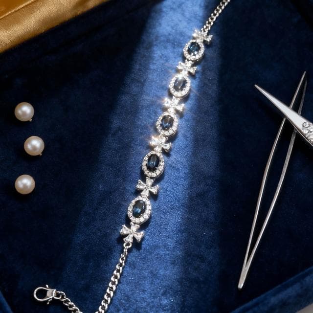 【Paiya 派亞】倫敦藍海藍托帞石手鍊S925戒指耳釘S925耳針