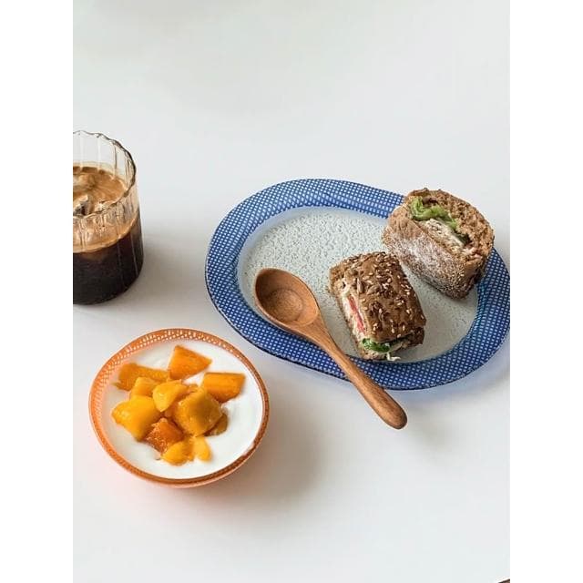 韓國橢圓盤晚餐盤耐熱玻璃多巴胺彩色餐具喬遷禮物結婚禮物