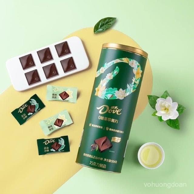 心心相印 【2.2萬人收藏】會員店代德芙0糖茶萃黑巧克力小包裝橫州茉莉正山小種味糖果零食