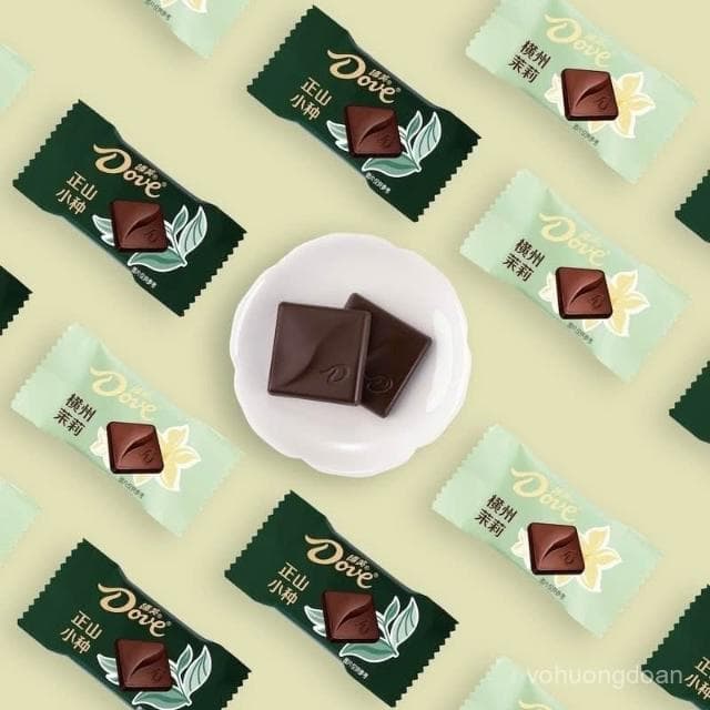 心心相印 【2.2萬人收藏】會員店代德芙0糖茶萃黑巧克力小包裝橫州茉莉正山小種味糖果零食