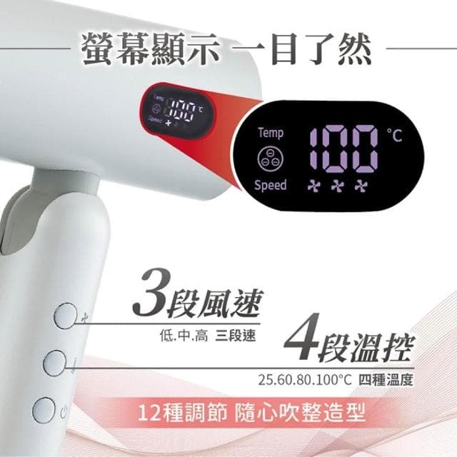 【ikiiki 伊崎】負離子吹風機 雙電壓 吹風機 折疊吹風機 大風量吹風機 IK-HD5004 (速達)