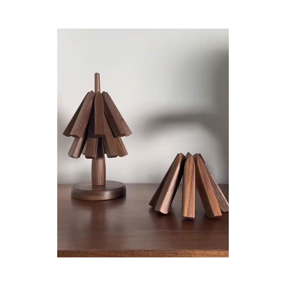 黑胡桃 實木隔熱墊 餐桌擺件 一棵樹 防燙 隔熱墊 杯墊 鍋墊 創意 小樹隔熱墊 喬遷禮物 生日禮物 禮物