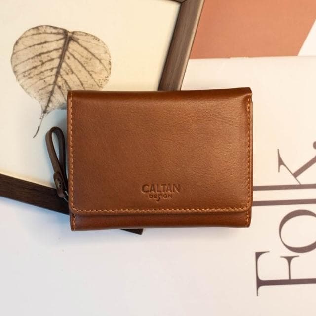 【CALTAN】CALTAN DESIGN | 極致輕巧收納零錢短夾 075021 五色(真皮 中夾 皮夾 錢包 招財 母錢包)