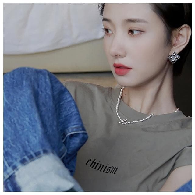 【HaNA 梨花】冷淡風小圈圈碎銀子．OT扣項鏈手鍊