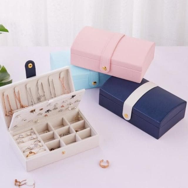 【HaNA 梨花】珍藏之作麗維亞．拱型皮革隨身首飾收納盒珠寶盒(交換禮物長輩送禮)