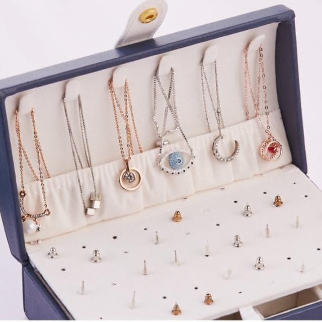 【HaNA 梨花】珍藏之作麗維亞．拱型皮革隨身首飾收納盒珠寶盒(交換禮物長輩送禮)