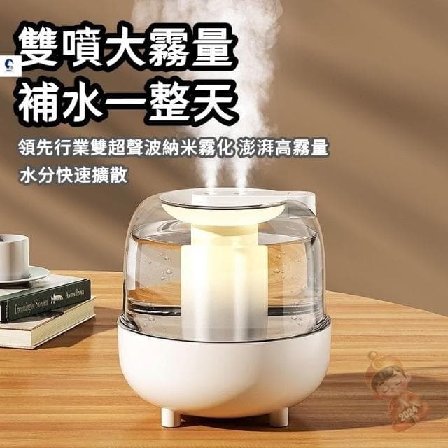 🚀澎湃大霧量 雙噴水氧機 大容量水氧機 芳香噴霧機 家用薰香機 夜燈加濕器 抗菌99.99% 香氛噴霧 擴香機