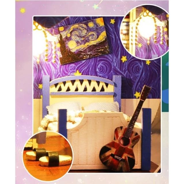 大旺小舖:DIY小屋星星小屋 袖珍屋娃娃屋材料包 生日結婚母親節情人節聖誕交換禮物 實體店面
