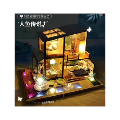 大旺小舖:DIY小屋 人魚傳說袖珍屋娃娃屋材料包 賣場上百款小屋 生日結婚母親節情人節聖誕交換禮物