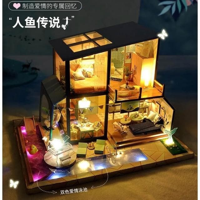 大旺小舖:DIY小屋 人魚傳說袖珍屋娃娃屋材料包 賣場上百款小屋 生日結婚母親節情人節聖誕交換禮物
