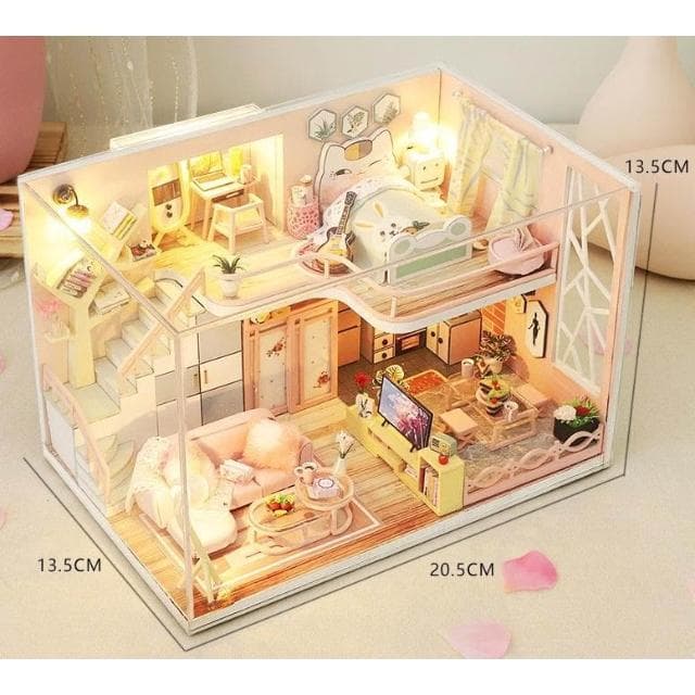 大旺小舖:DIY小屋 花開物語 袖珍屋娃娃屋材料包  生日結婚母親節情人節聖誕交換禮物 實體店面