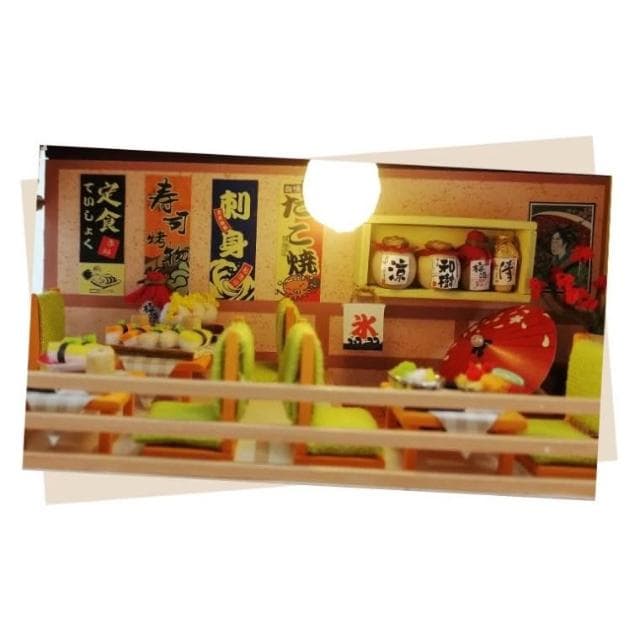 大旺小舖:DIY小屋 吉本壽司店 袖珍屋娃娃屋材料包 現貨在台北當天寄 賣場上百款小屋 生日結婚母親節情人節聖誕交換禮物