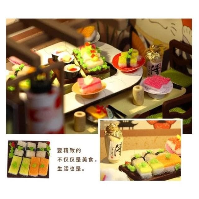 大旺小舖:DIY小屋 吉本壽司店 袖珍屋娃娃屋材料包 現貨在台北當天寄 賣場上百款小屋 生日結婚母親節情人節聖誕交換禮物