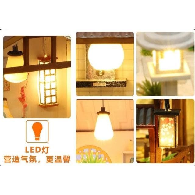 大旺小舖:現貨diy袖珍娃娃屋材料包小屋櫻庭細語 生日結婚母親節情人節聖誕交換禮物 實體店面