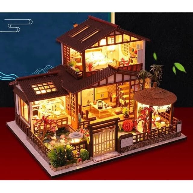 大旺小舖:現貨diy袖珍娃娃屋材料包小屋櫻庭細語 生日結婚母親節情人節聖誕交換禮物 實體店面