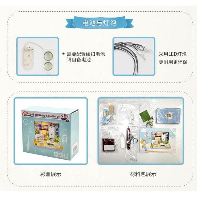 大旺小舖:DIY小屋 幸福劇場 袖珍屋娃娃屋材料包  賣場上百款小屋 生日結婚母親節情人節聖誕交換禮物