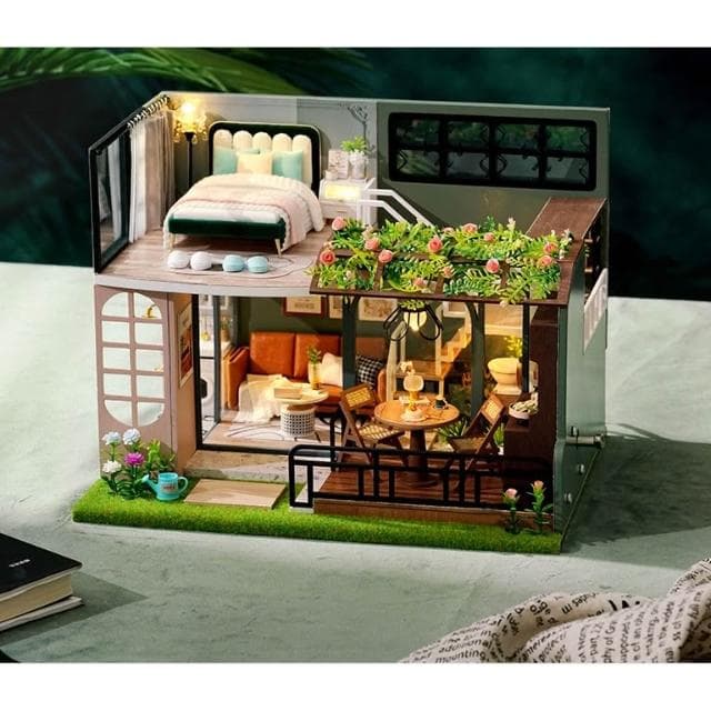 大旺小舖:DIY小屋袖珍屋娃娃屋材料包 小半花園 生日結婚母親節情人節聖誕交換禮物 實體店面