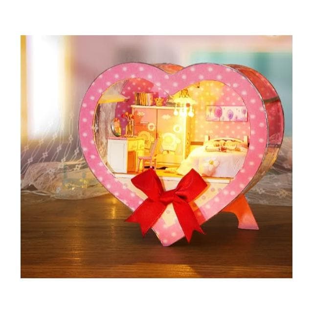 大旺小舖:DIY小屋花開淺夏 袖珍屋娃娃屋材料包 生日結婚母親節情人節聖誕交換禮物 實體店面