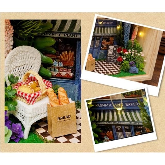 大旺小舖:DIY袖珍屋娃娃屋材料包小屋小木屋花間集香草麵包坊  生日結婚母親節情人節聖誕交換禮物 實體店面