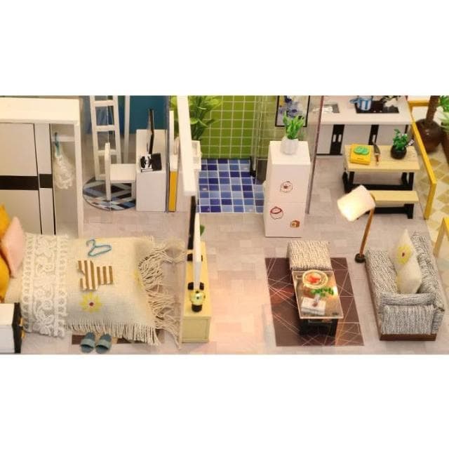 大旺小舖:DIY小屋袖珍屋娃娃屋材料包簡潔人生 生日結婚母親節情人節聖誕交換禮物