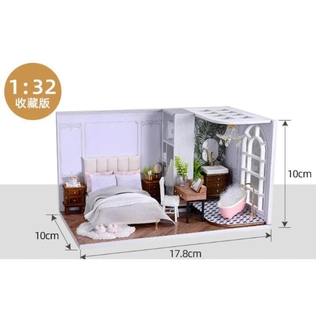 大旺小舖: 現貨diy袖珍娃娃屋材料包慵懶日常 比例1/32 小型 生日結婚母親節情人節聖誕交換禮物 實體店面